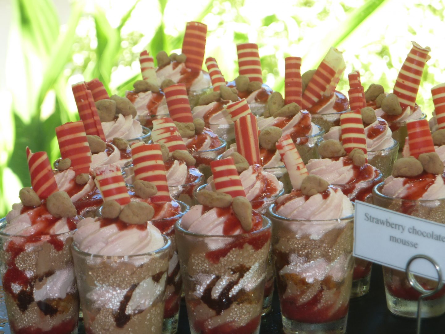 Les verrines à la mousse fraise et chocolat