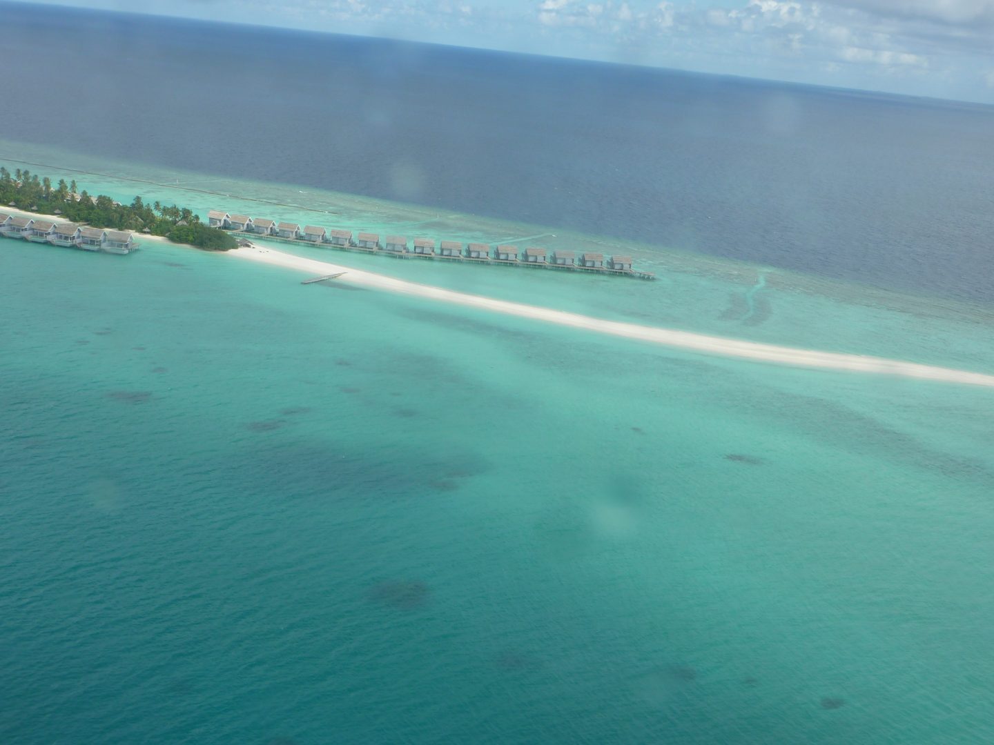 Le banc de sable depuis l’hydravion