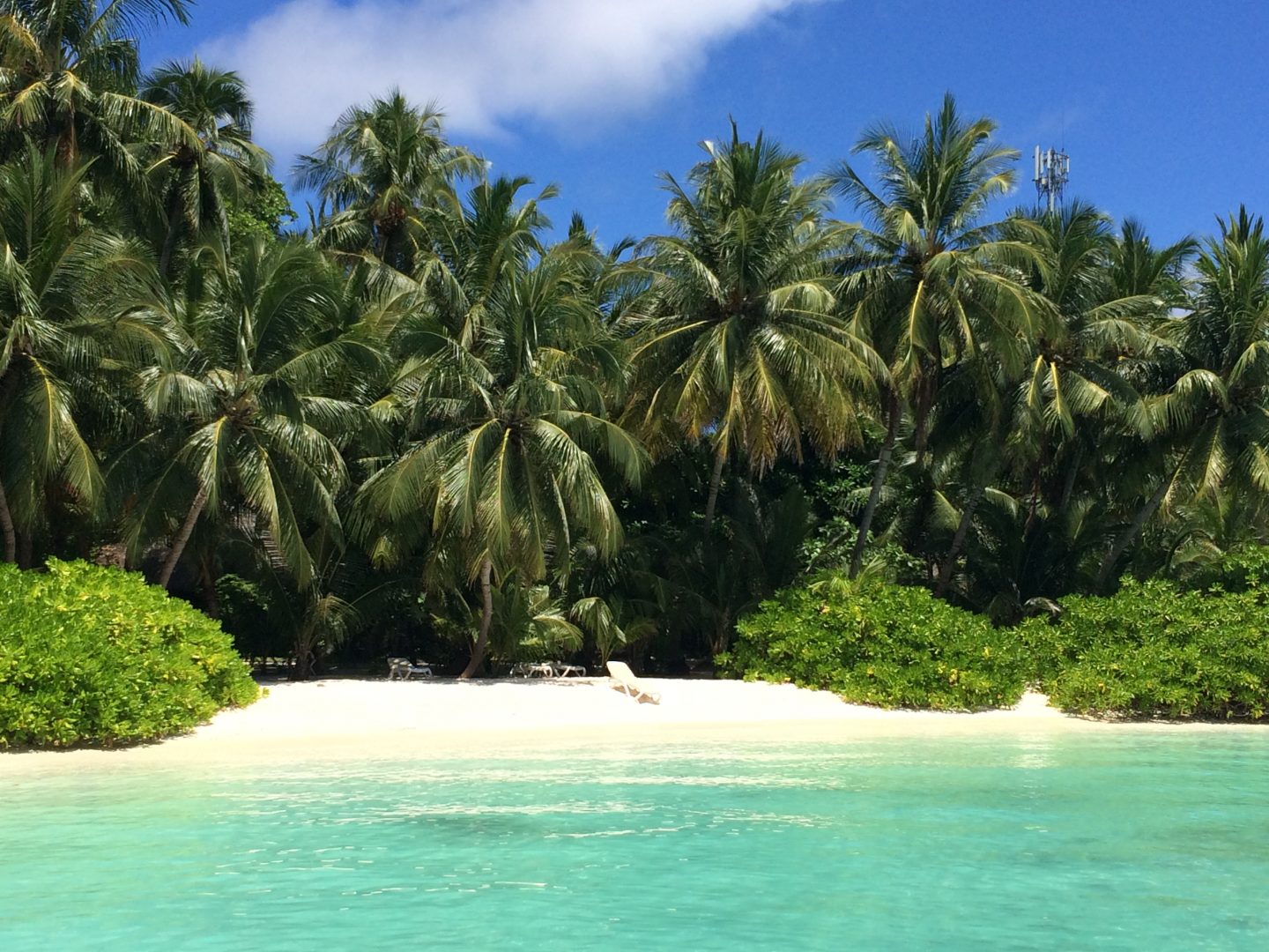 Un coin de plage côté lagon