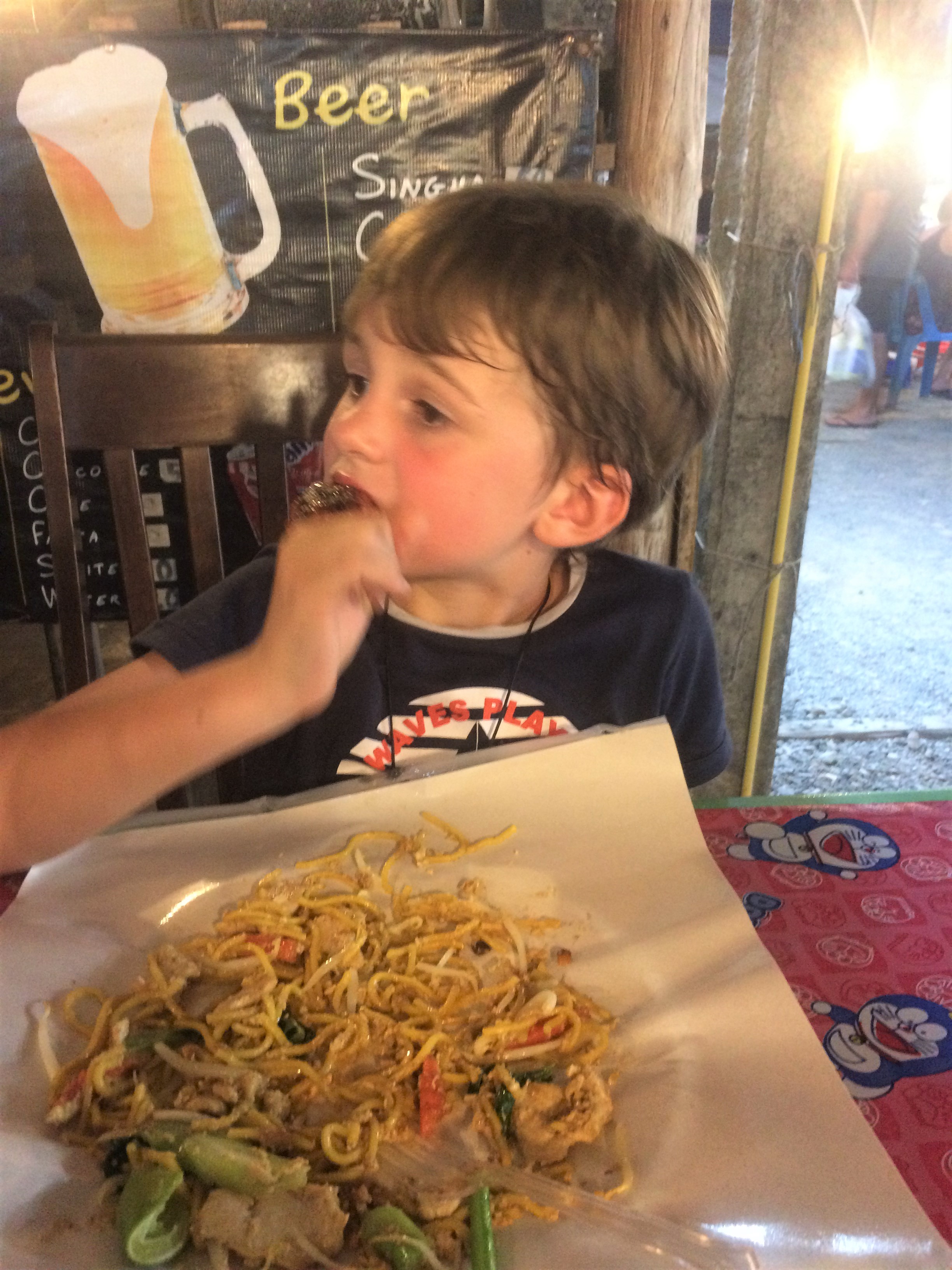 Noodles + Brochettes pour Robin