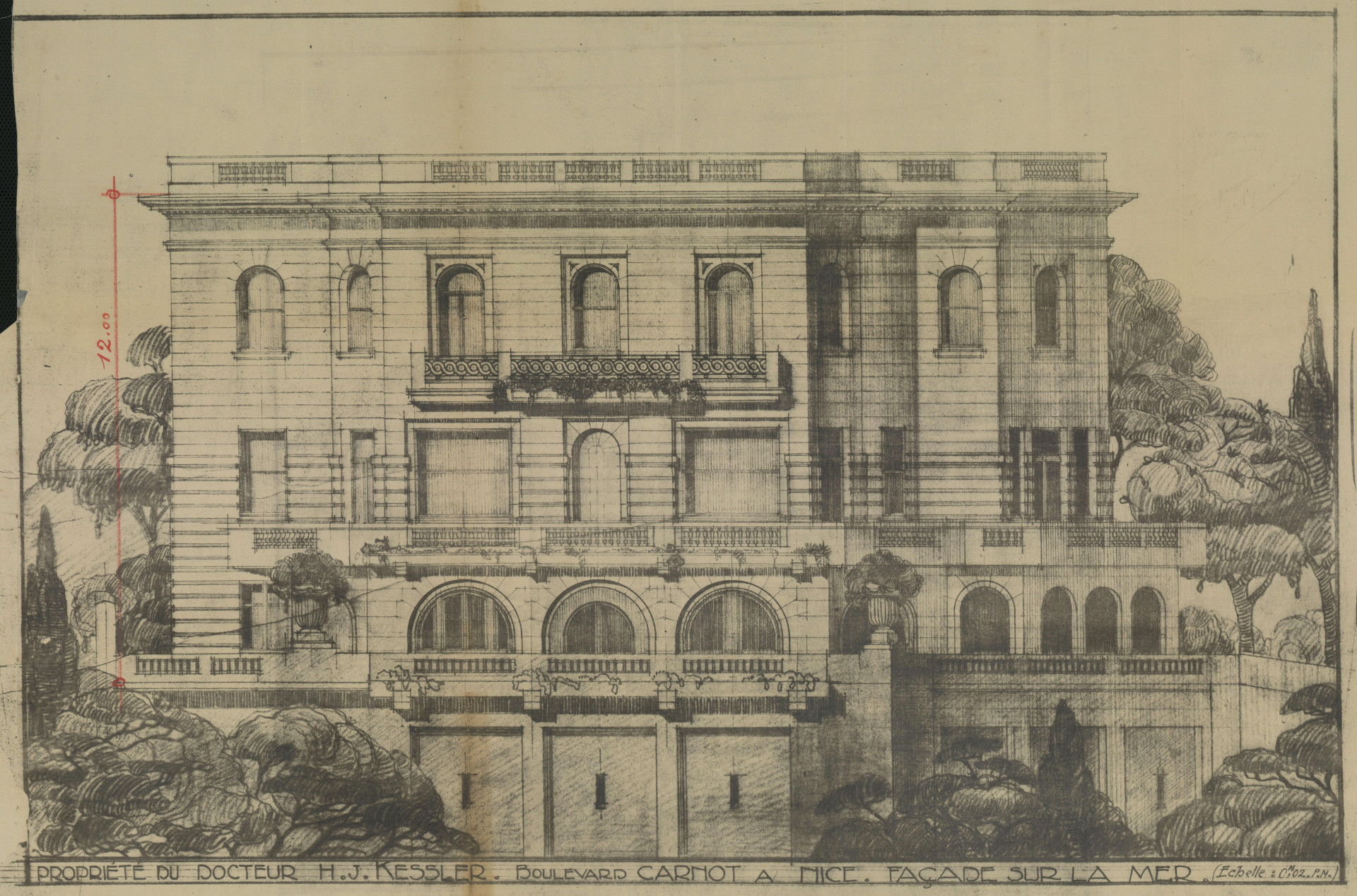 La façade face à la mer