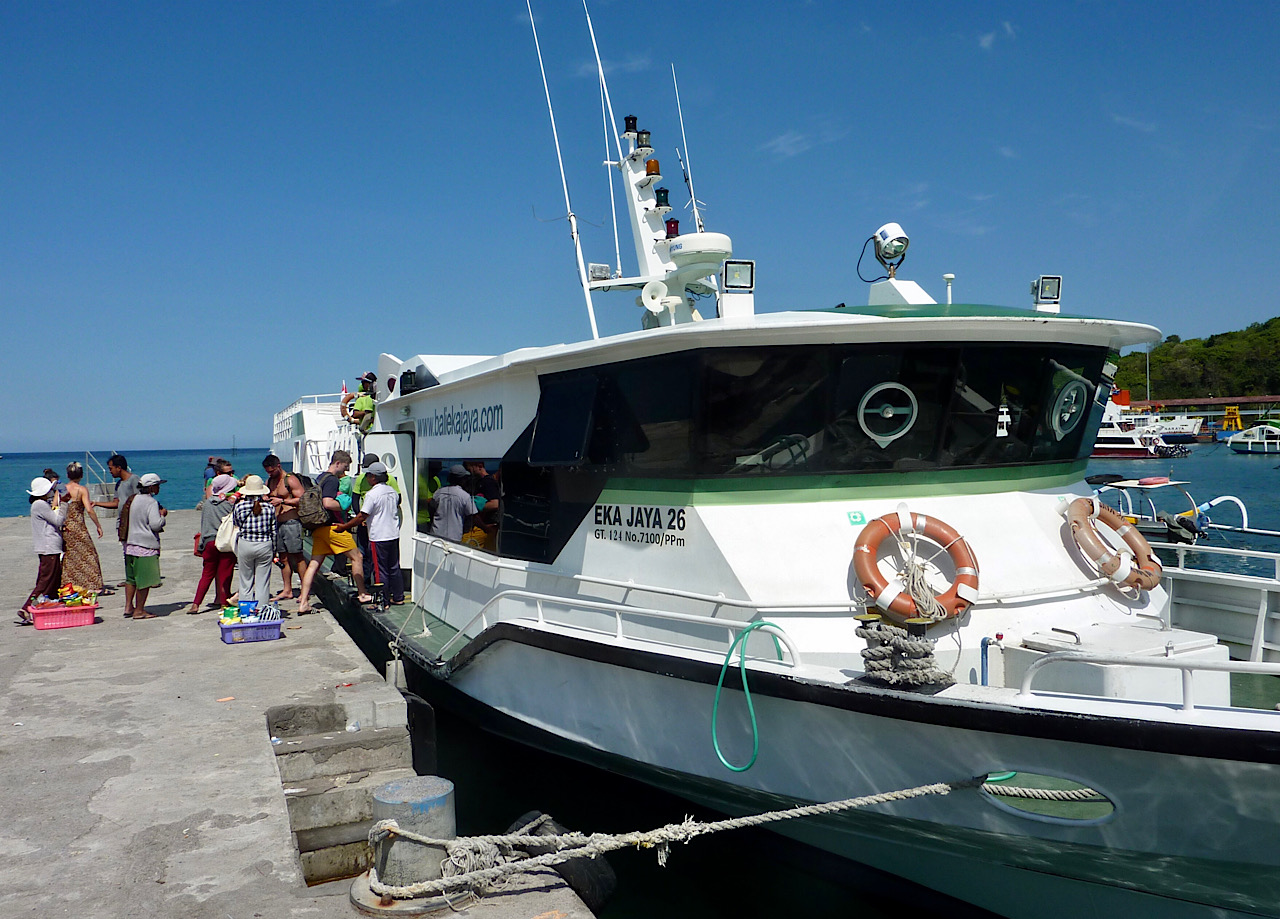 L’embarquement sur le bateau vers Trawangan