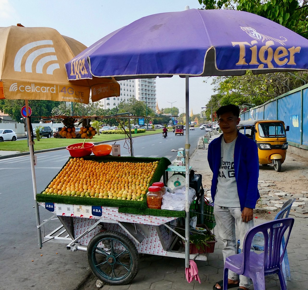 Vendeur de fruits (on n’a pas compris quel fruit il vendait !)